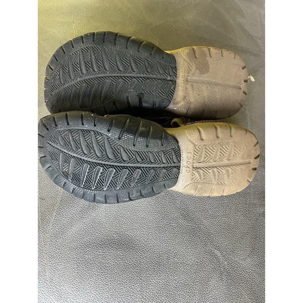 Crocs Swiftwater Mens Size 10 M10 Brown Leather Outdoor Fisherman Sandals 204562 - Picture 6 of 11